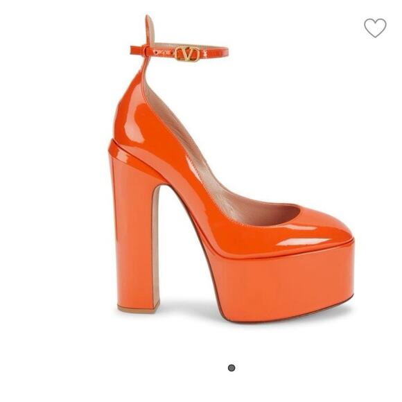 VALENTINO GARAVANI patent leather Tan-go Platform Pump In Titian IT 41.5 - Picture 3 of 16